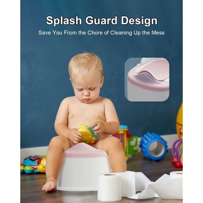Pink and White 3-in-1 Potty Training Toilet with Step Stool