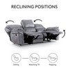 miBasics 89" Breezenight Transitional Manual Reclining Sofa: USB Ports, Microsuede, Foam Padding - 3 of 4