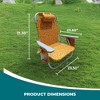 Bliss Hammocks Folding Beach Chair Recliner with Detachable Cooler, Amber Leaf - 3 of 4