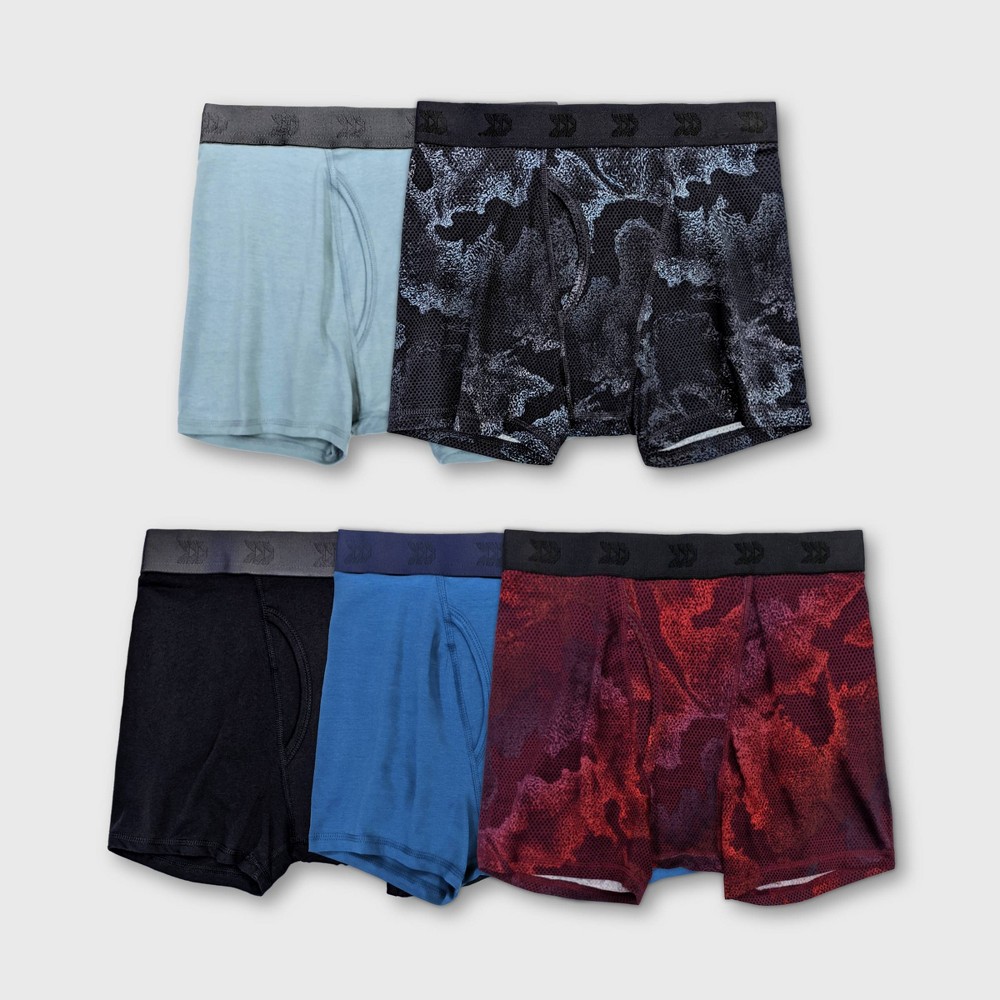 Boys' 5pk Printed Boxer Briefs - All in Motion™ Red L