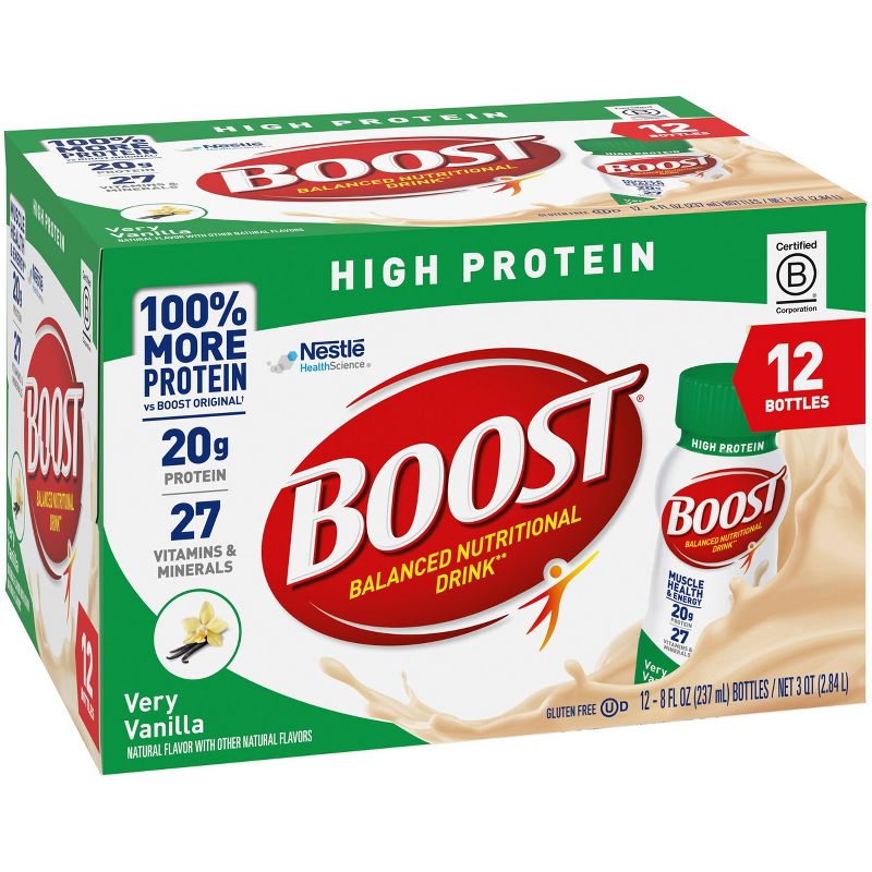 Boost High Protein Nutritional Drink - Very Vanilla - 8 fl oz/12pk, 3 of 7