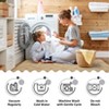 Washable Modern Geometric Rug Non Slip Low Pile Rug Soft Contemporary Throw Floor Cover Foldable Indoor Carpet for Living Room Bedroom Playroom - 4 of 4