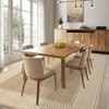 Modern Area Rugs Washable Bordered Floor Carpet, Foldable Contemporary Striped Indoor Mat, Non-Slip Low Pile Accent Rugs for Bedroom, Kitchen, Laundry - 3 of 4