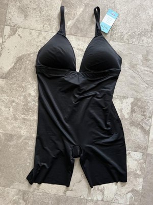 Assets By Spanx Women's Flawless Finish Plunge Bodysuit - Black Xl