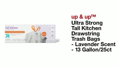Ultra Strong Tall Kitchen Drawstring Trash Bags - Lavender Scent - 13  Gallon/25ct - Up & Up™ : Target