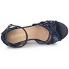 Allegra K Women's Ankle Strap Espadrille Wedge Heel Sandals - 4 of 4