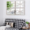 Vynxaria 16 in. Wx23 in. H Set of 2 Distressed White Rectangular Wooden Wall Mirrors, Vertical or Horizontal for Living Room - 3 of 4