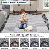 Washable Plaid Area Rug Textured Bordered Throw Carpet Non-Slip Low Pile Non-Shedding Floor Cover for Living Room Bedroom Dining Room Nursery Office - 4 of 4