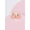 Slickblue Women's Earrings, Matte Gold Looped Water Drop Studs, Minimalist Design, 0.8" Length, Alloy - 2 of 2