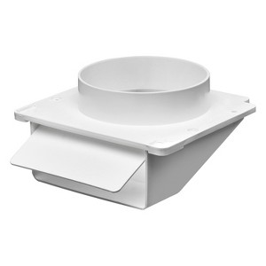 Lambro® 4-In. Plastic Soffit Exhaust Dryer Vent with Damper, White, 143W - 1 of 4