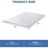 Dyonery 4-Inch Full Size Cool Gel Memory Foam Sofa Bed Mattress Replacement ¨C Fiberglass-Free, Washable Cover Mattress Topper - 2 of 4
