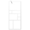 vidaXL Walk-in Shower Wall 35.4"x76.8" ESG Glass White - 3 of 4