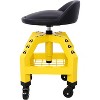 Heavy-Duty Pneumatic Shop Stool with Padding Lumbar Support Mechanics Stool with Casters for Industrial Workshop Yellow Kids - 2 of 4