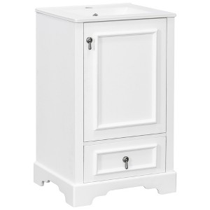 Dexmalle Modern 20 Inch Bathroom Vanity with Adjustable U-Shaped Shelf - 1 of 4