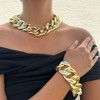 Adornia Gold Plated Lightweight Chunky Curb Chain Necklace - 3 of 4