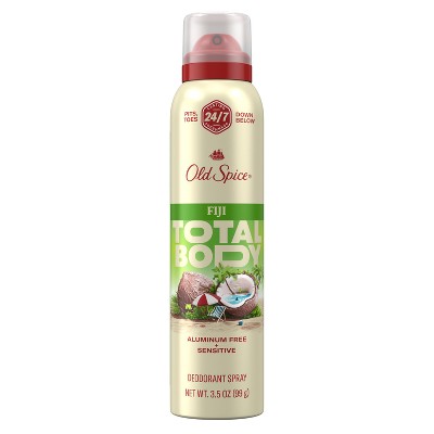 Old Spice Whole Body Deodorant for Men Total Body Aluminum Free Spray - Fiji - 3.5oz