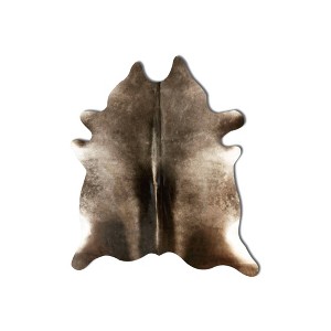 HomeRoots 6' X 7' Brown Cowhide Hand Knotted Area Rug - 1 of 4