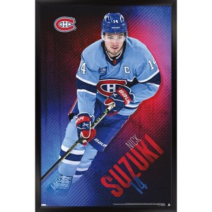 Trends International NHL Montreal Canadiens - Nick Suzuki 23 Framed Wall Poster Prints - 1 of 4