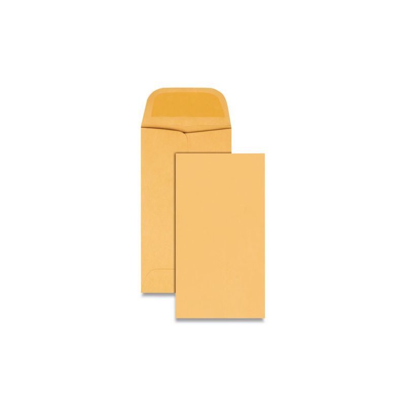 Quality Park Kraft Coin and Small Parts Envelope, #5, Square Flap, Gummed Closure, 2.88 x 5.25, Brown Kraft, 500/Box, 1 of 2