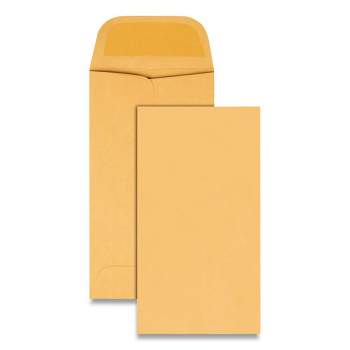 Quality Park Kraft Coin and Small Parts Envelope, #5, Square Flap, Gummed Closure, 2.88 x 5.25, Brown Kraft, 500/Box