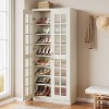 Tribesigns 71" Tall Shoe Cabinet with Doors, 8-Tier Shoe Storage with Adjustable Shelves - 3 of 4