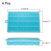 Unique Bargains Silicone Square Easy Ice Release 24 Grid Ice Cube Trays - 2 of 4