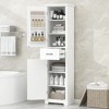 Akoasm 72.5 in. H Freestanding Bathroom Storage Cabinet with Double Doors and Adjustable Shelves-White - 2 of 4