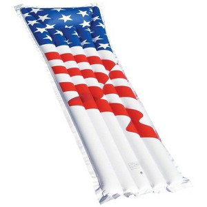 Swimline 72" Inflatable American Flag Swimming Pool Floating Water Raft Lounger - 1 of 4