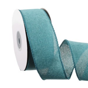 Unique Bargains Polyester Wired Natural Color Wired Edge Ribbon 1-1/2 ...