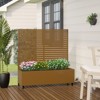 PexFix 47 in. H x 47 in. W Brown Metal Rectangle Wall Planter Box with Trellis for Climbing Plants - 3 of 4