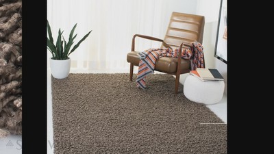 Navy Synthetic Shag Runner Rug, 2'3" x 8'