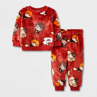 Image of Baby Boys' Harry Potter Woobie Fleece Top and Pants Set - Red 6-9M