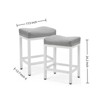 INFURNIC Counter And Bar Stools Saddle Bar Stool Kitchen Stools, Modern Minimalist Fixed Height Chair Without Backrest, Gray, 17.5"*12.7"*24.2" - 3 of 4