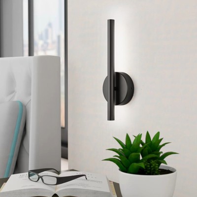 Rennnsan Drevara 13"H Hardwired Linear Modern LED Dimmable Wall Sconce in Black