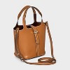 Mini Tulip Tote Handbag with Crossbody Strap - A New Day™ - 3 of 4