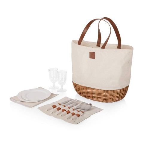 Picnic tote: a holder for paper plates and napkins. 