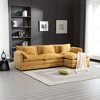 112'' Chenille L-Shaped Cloud Sectional Sofa with Removable Ottoman, Memory Foam Cushions, and Modular Sleeper - 3 of 4