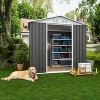Outdoor Storage Sheds 6FTx4FT Apex Roof Grey - 2 of 4