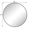 CAVINAS Round Bathroom Mirror,Modern Metal Frame Vanity Mirror,Wall Mirror with Anti-Fog Coating,Bathroom and Living Room Decor,Black(5 sizes) - 3 of 4
