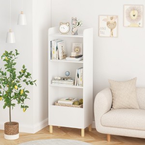 Whisen Kids 4-Tier Bookcase, Children's Book Display, Bookshelf Toy Storage Cabinet Organizer - 1 of 4