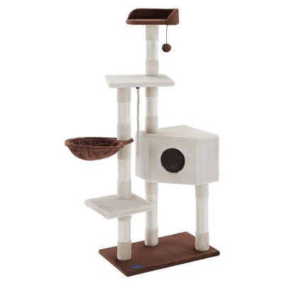 Sam's Pets 54" Beige and Brown Multi-Tier Cat Tree