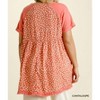 Women's Dalmatian Print High Low Plus Top - umgee - 2 of 3