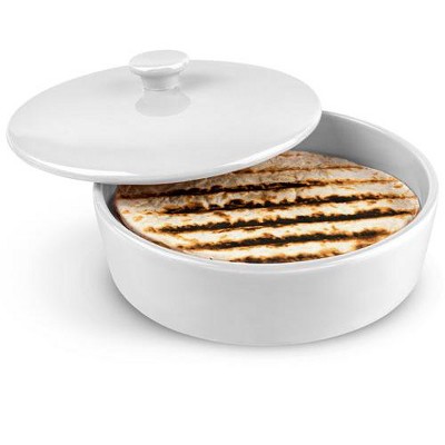 Kook Ceramic Tortilla Warmer with Lid, 8.5 Inch