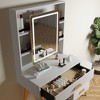 Dovelina Vanity Table with Mirror and Drawers Vanity Table Set - 4 of 4