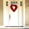 14" Tinsel Heart Valentine's Wreath - Perfect for Front Door or Wall Decor, Indoor/Outdoor Use. By 4E's Novelty - 2 of 4