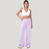 Anna-Kaci Active Women's High Waist Wide Leg Athletic Pants with Side Pockets and Elastic Waistband Design - 2 of 4