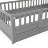 NicBex Toddler Floor Bed,Twin/Full Size Floor Bed Frame with High Security Barrier and Door,Montessori Floor Bed for Kids - 4 of 4