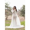 PinkBlush White Lace Off Shoulder Maternity Photoshoot Gown/Dress - 3 of 4