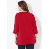 Catherines Women's Plus Size Ultra-Soft Square-Neck Tee - 3 of 4