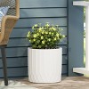 Maggift Planter, Antique Round Planter, Adding a Luxurious Feel, Suitable for Garden, Courtyard, Corridor, White, 13"*13"*12.5" - 3 of 4